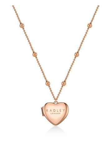 Radley Sterling Silver Pink Heart Necklace New