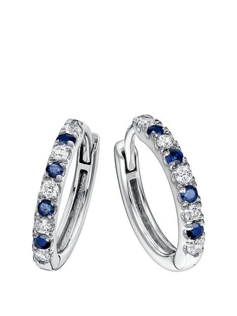 created-brilliance-julia-created-brilliance-9ct-white-gold-created-sapphire-and-018ct-lab-grown-diamond-hoop-earrings