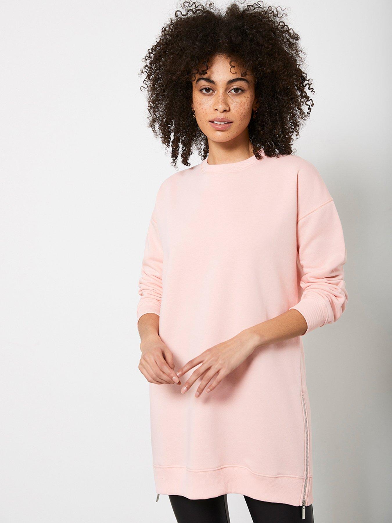 mint velvet pink funnel neck sweatshirt