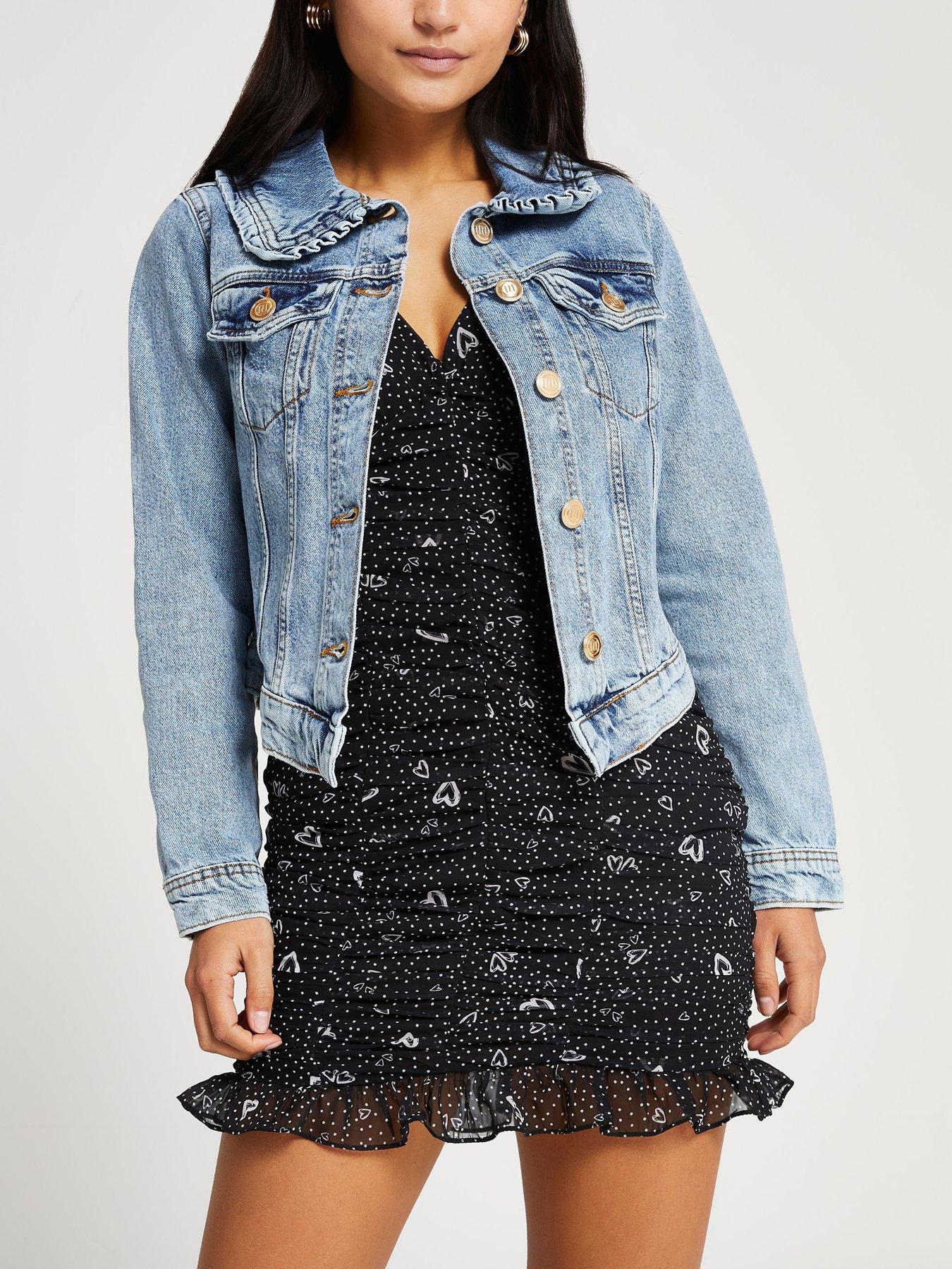 denim jacket frill