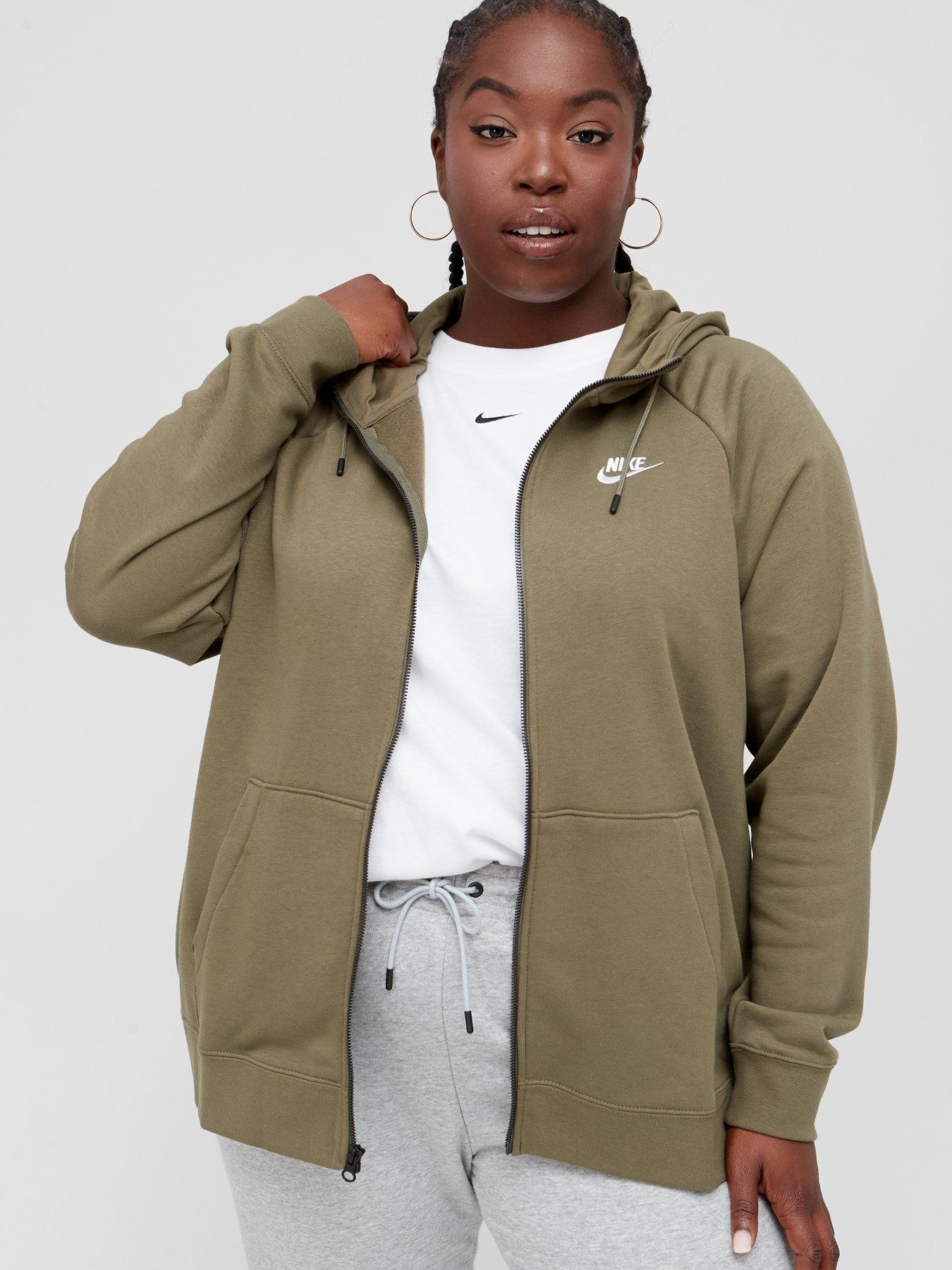 olive green nike sweatshirt womens