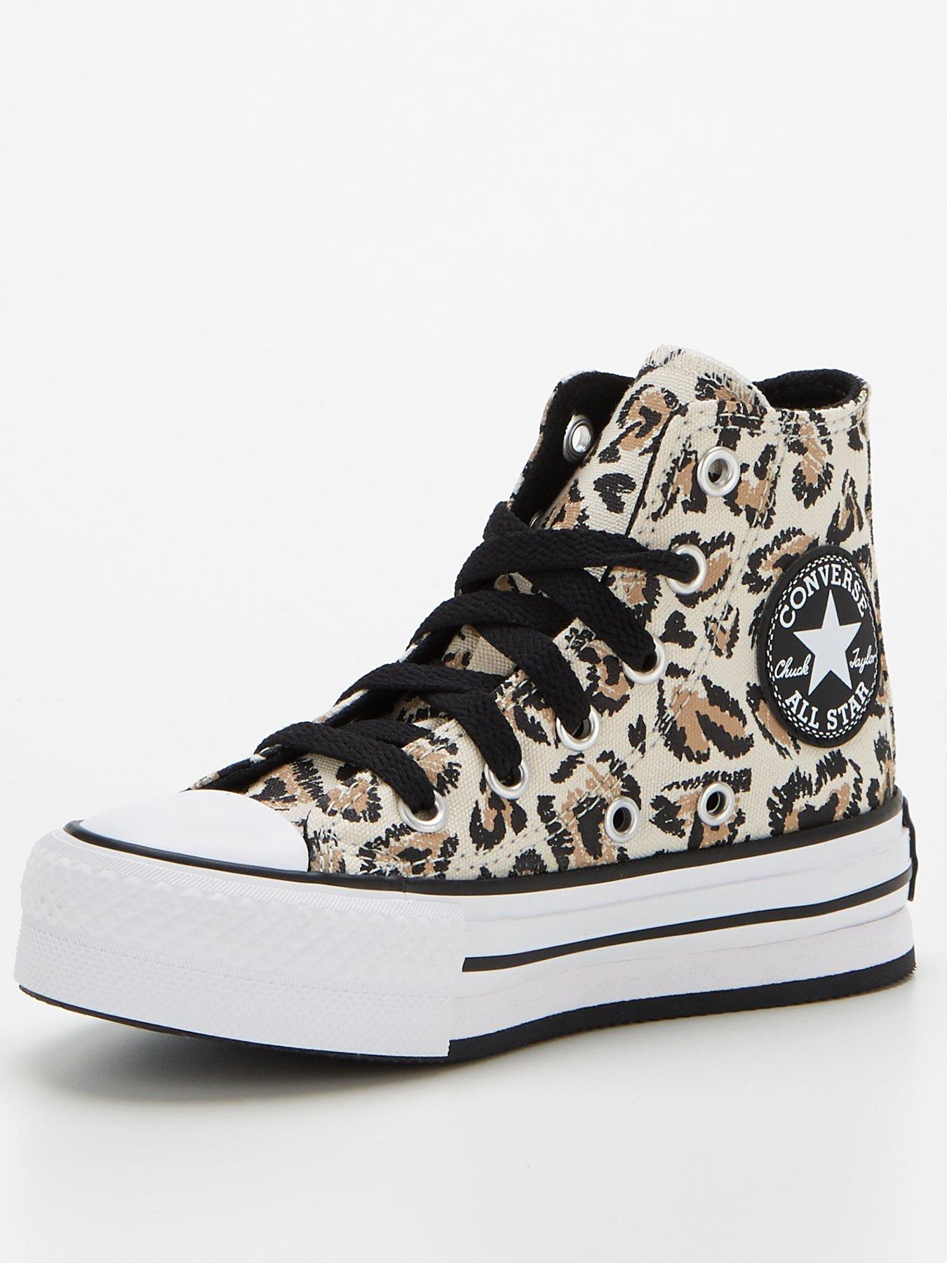 grey leopard print converse