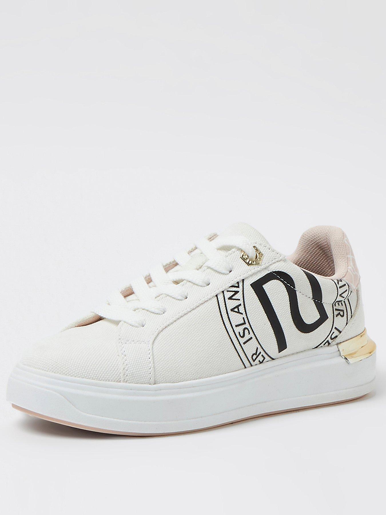 river island white trainers womens