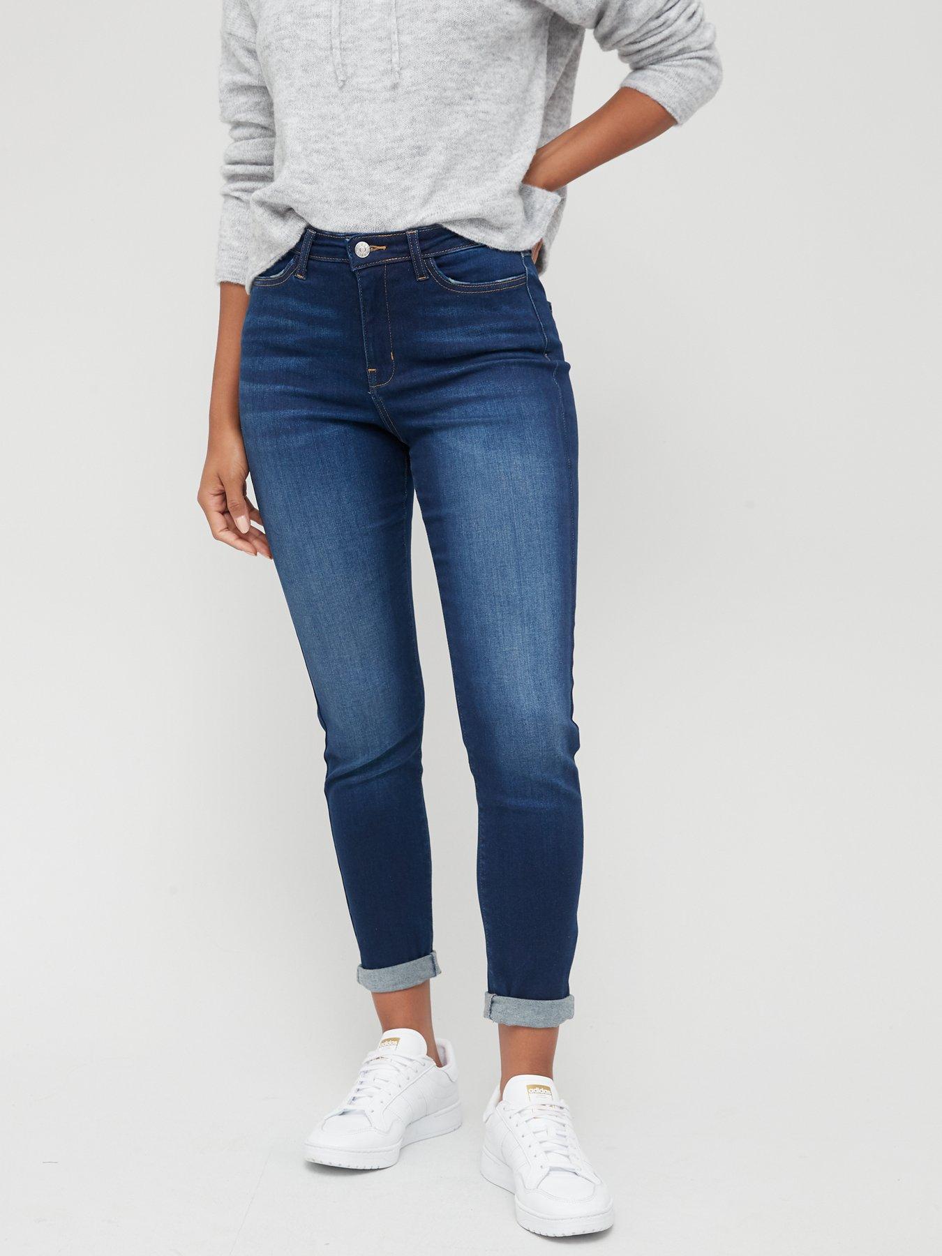 high waisted relaxed skinny jeans