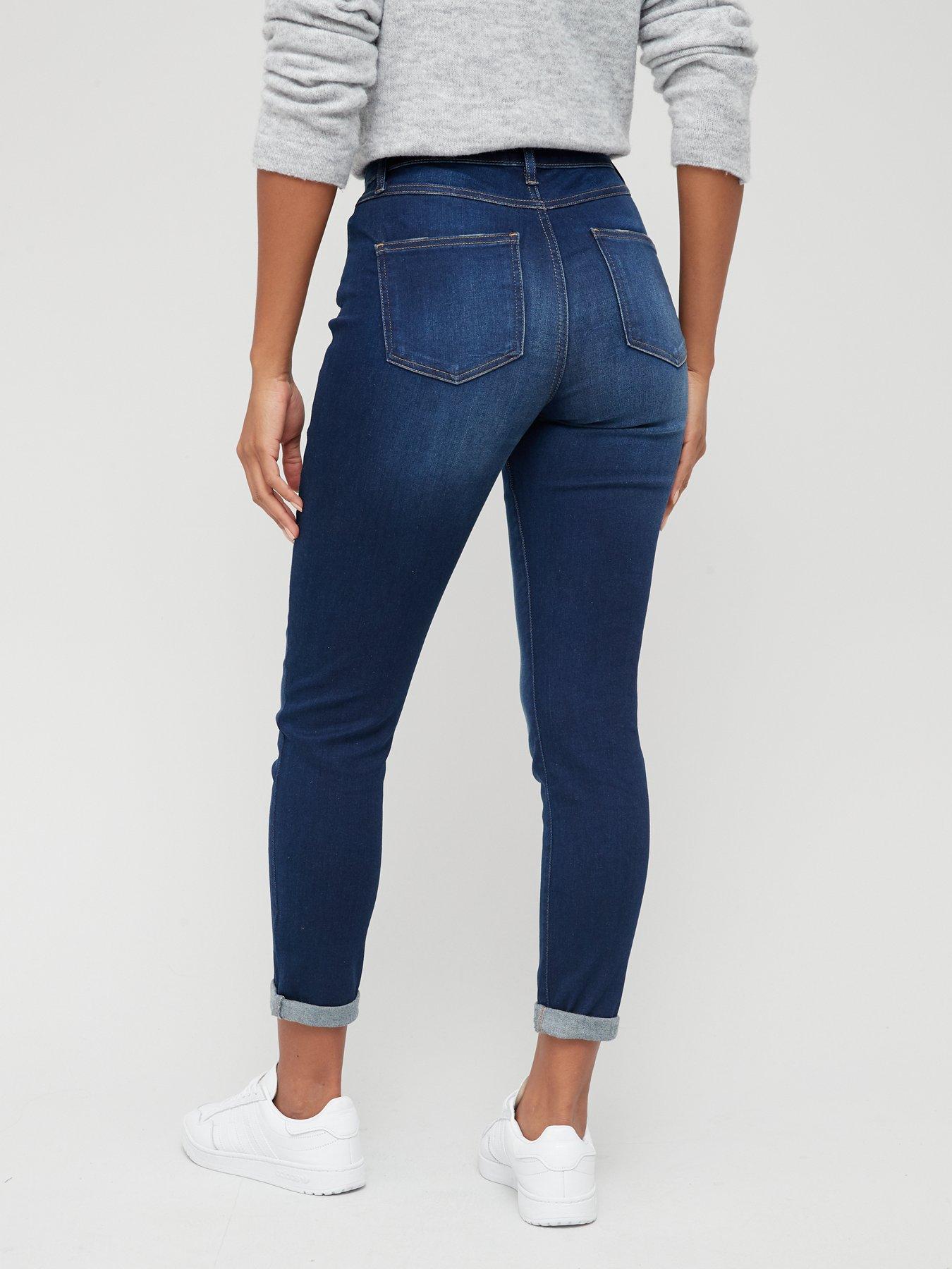 high waisted relaxed skinny jeans