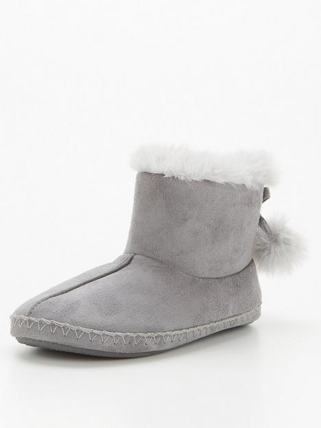 v-by-very-faux-fur-lined-slipper-boots-with-poms-greynbsp