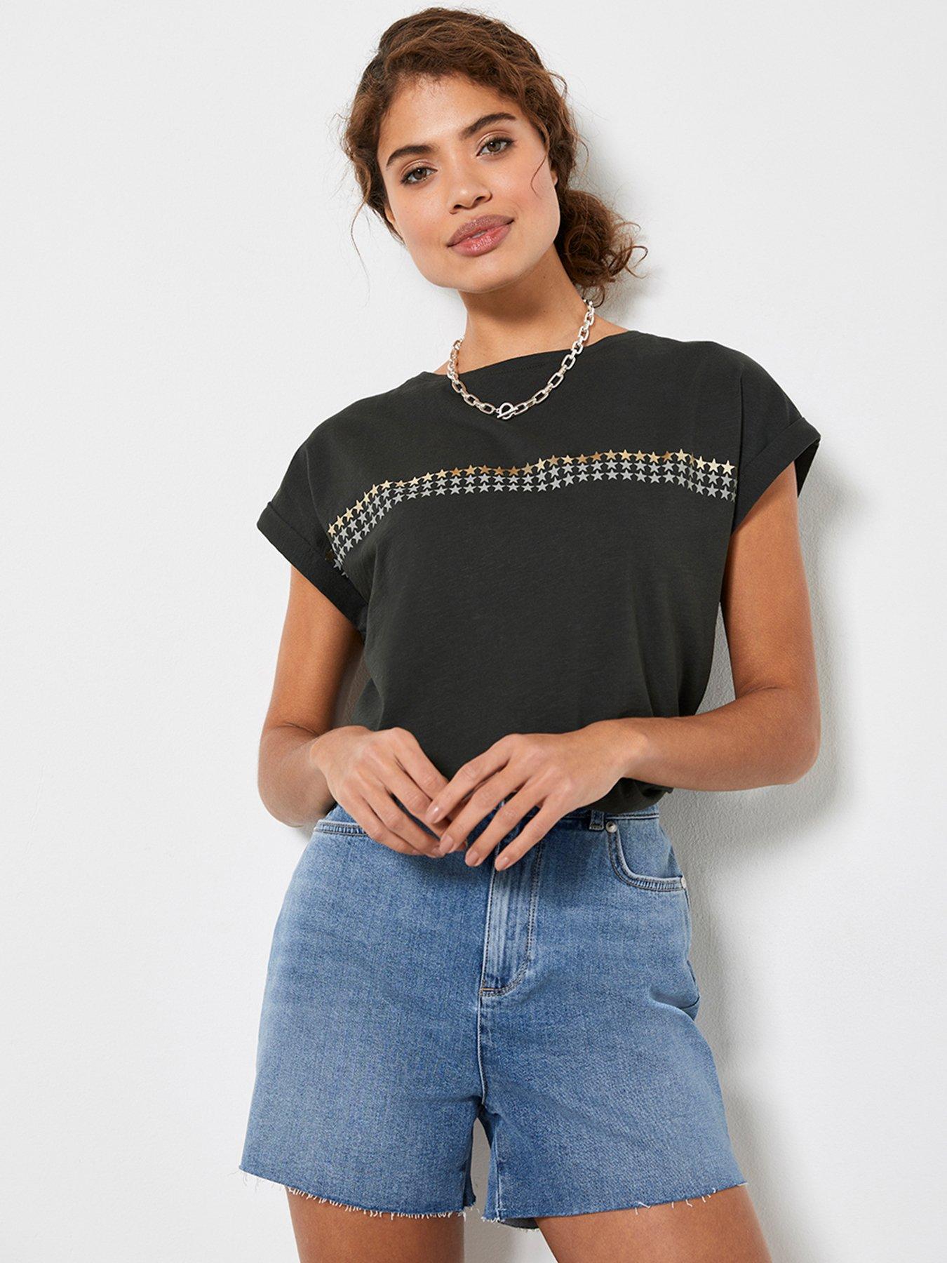 mint velvet charcoal embellished top