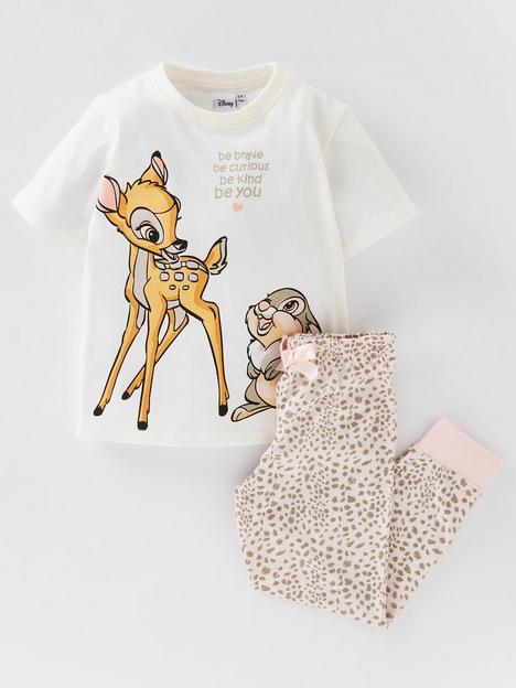 bambi-girls-disney-bambi-be-kind-shortnbspsleeve-pyjamas-off-white