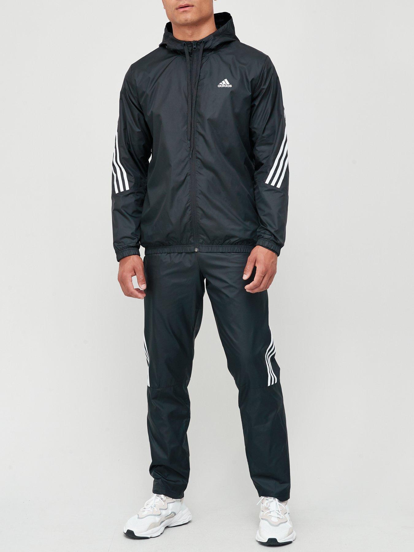 black and white adidas sweatsuit