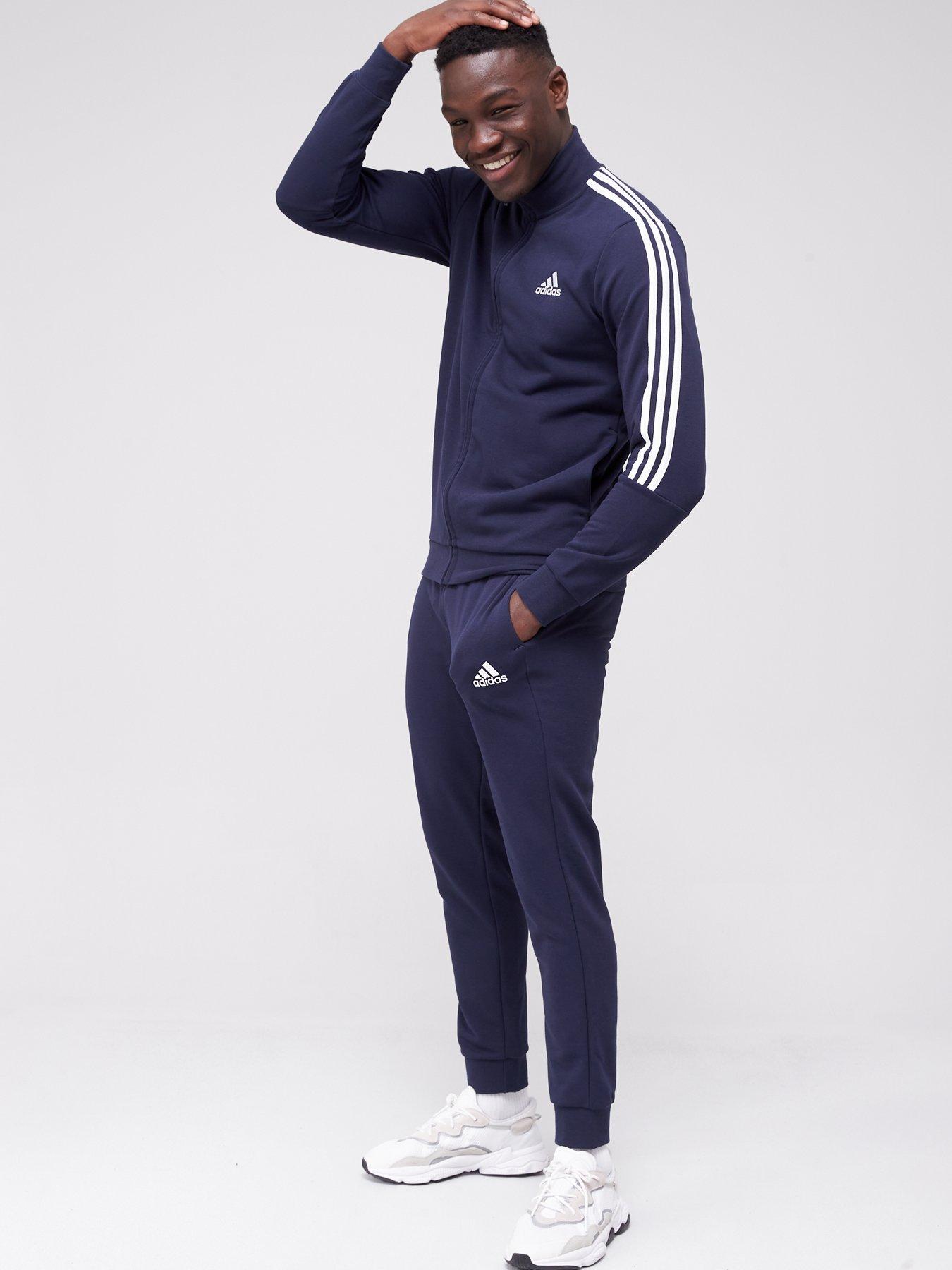 navy mens adidas tracksuit