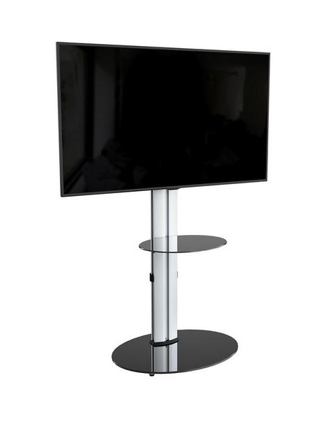 avf-eno-oval-600nbsppedestal-tvnbspstand-silverblack-fits-up-to-55-inch-tv