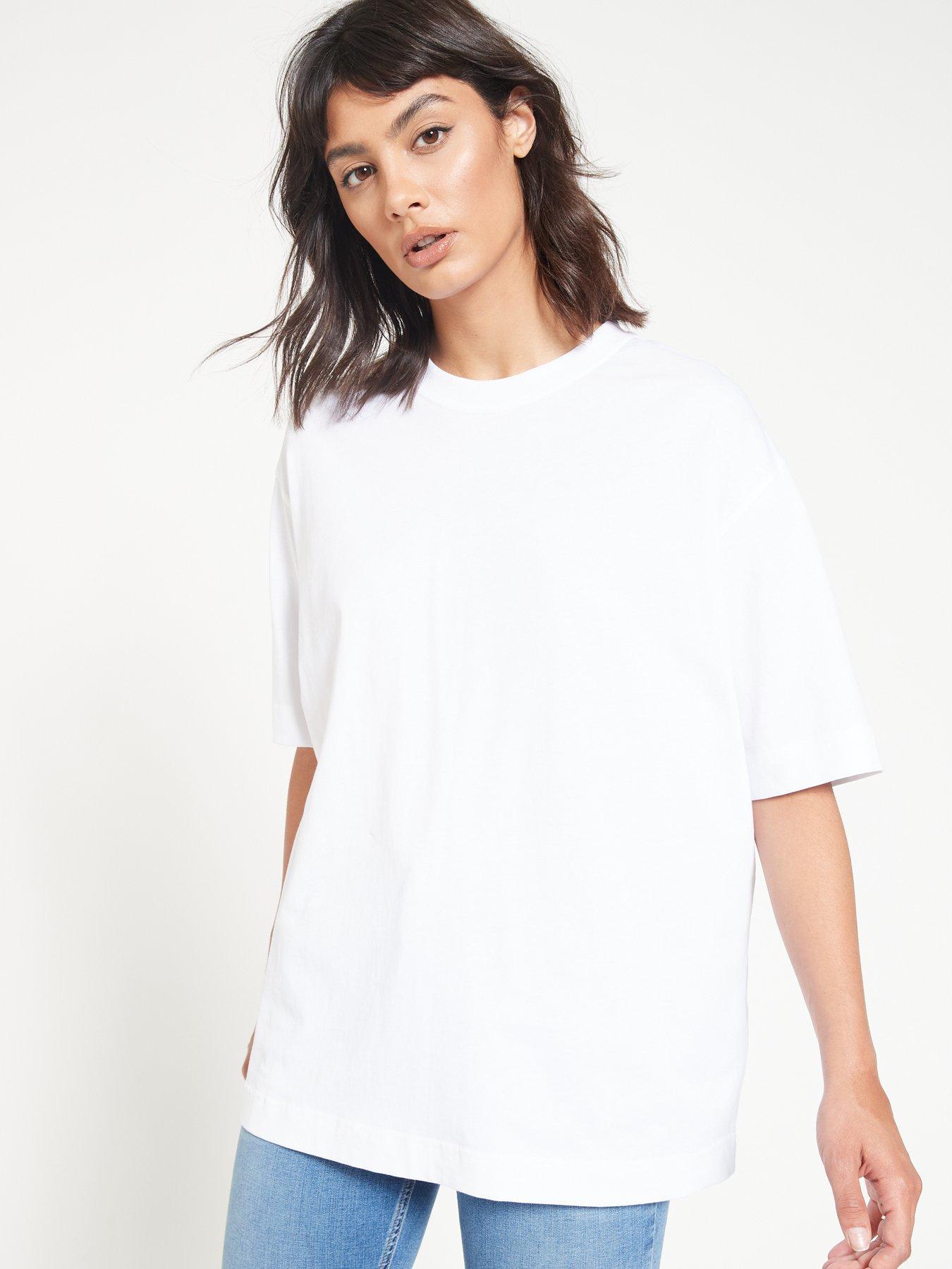 Fly Year-uk Womens Casual Side Split Short Sleeve Longline T-Shirt Top