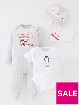 mini-v-by-very-baby-unisex-my-first-christmas-4-piece-set-white