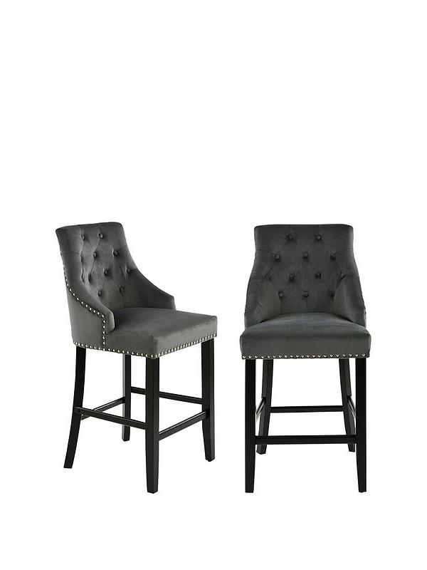 Pair Of Warwick Velvet Bar Stools, How Do I Know If Need Counter Or Bar Stools In Minecraft