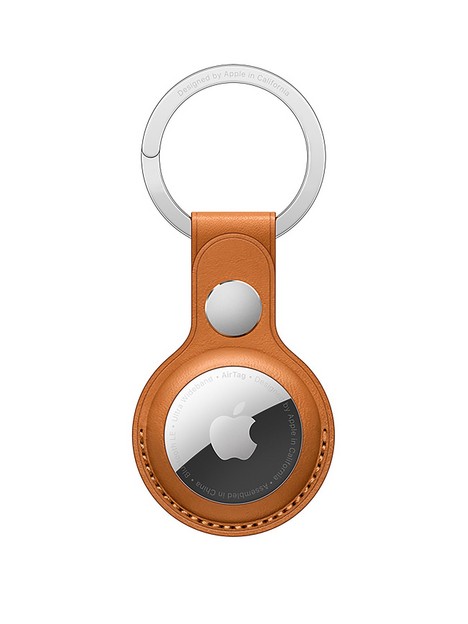 apple-airtag-leather-key-ring-golden-brown
