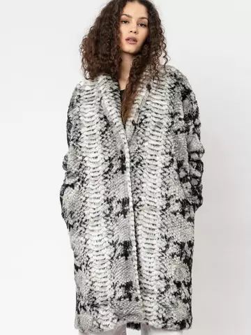 Faux Fur Coats Jackets Littlewoods, Jones New York Petite Textured Faux Fur Coat With Hooded Eyes