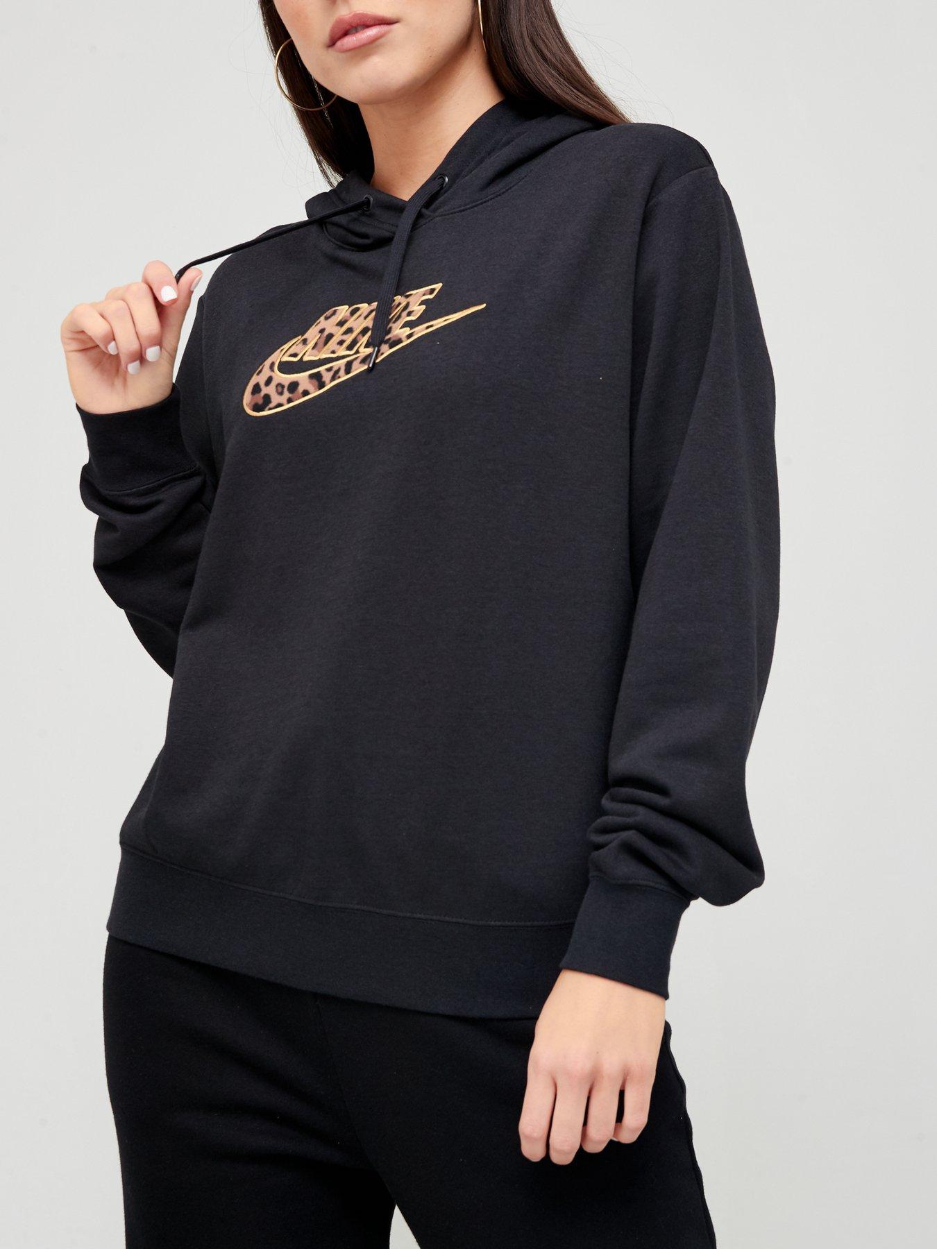 nike leopard swoosh sweatshirt