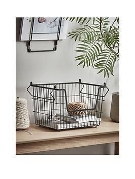cox-cox-small-black-wire-stackable-basket