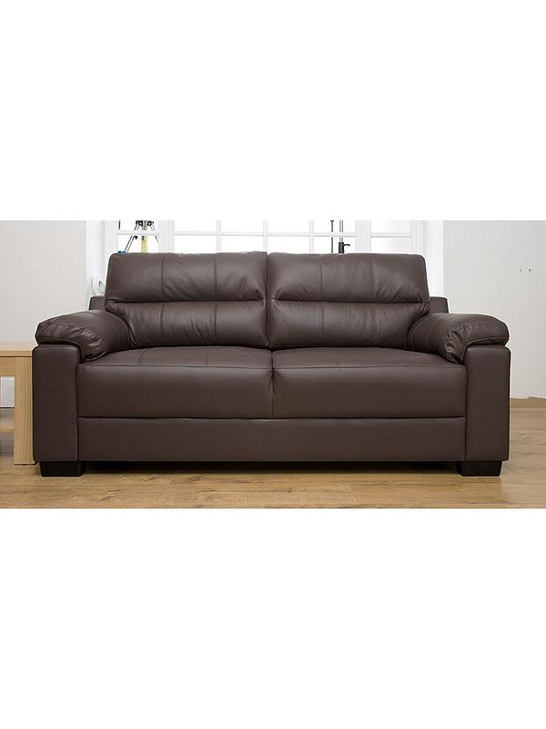 Saskia Leather Real 3 Seater, Genuine Leather Sofa Bed Uk
