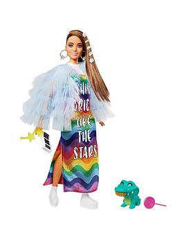 barbie-extra-doll-in-blue-ruffled-jacketnbspand-rainbow-dress