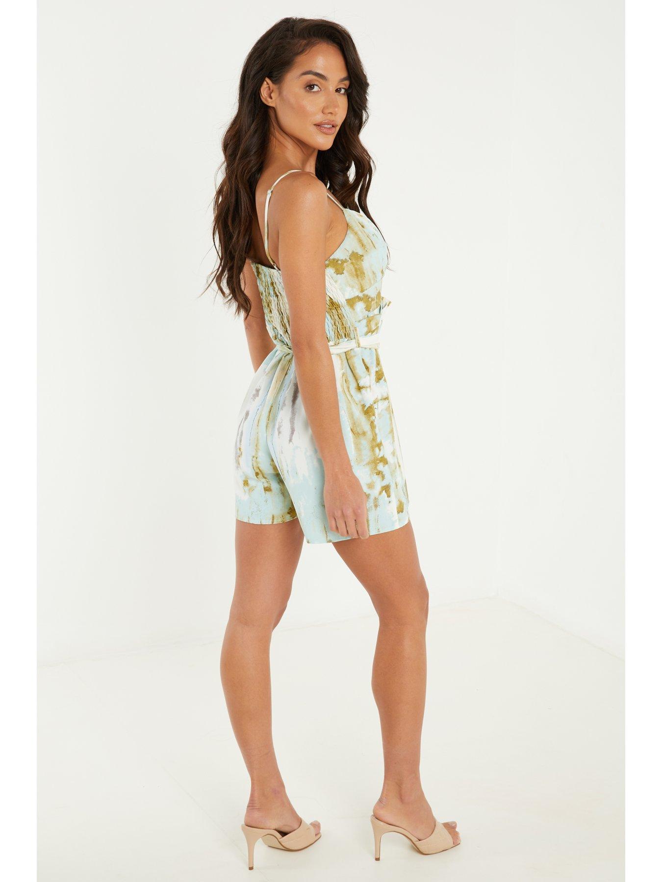 quiz green playsuit