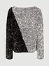 michelle-keegan-colour-block-sequin-blouse-multiback
