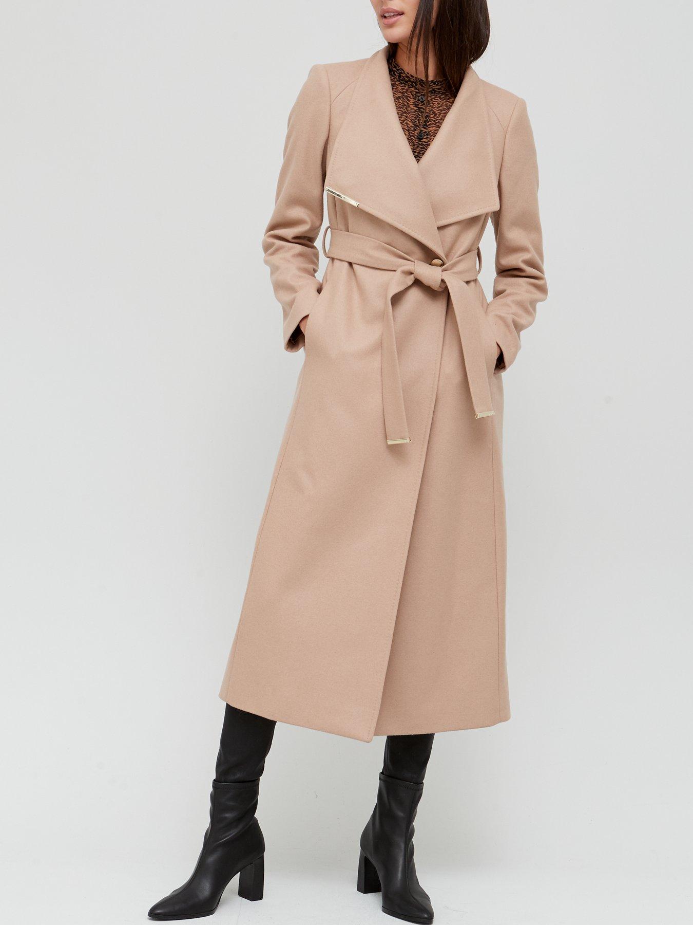 long wool wrap coat ted baker