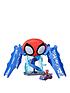 spiderman-marvel-spidey-and-his-amazing-friends-web-quarters-playset-with-lights-sounds-spidey-and-vehicle-for-children-aged-3-and-upfront