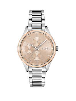 boss-grand-course-blush-dial-stainless-steel-bracelet-watch