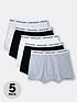 river-island-5-pack-white-waistband-trunks-multifront
