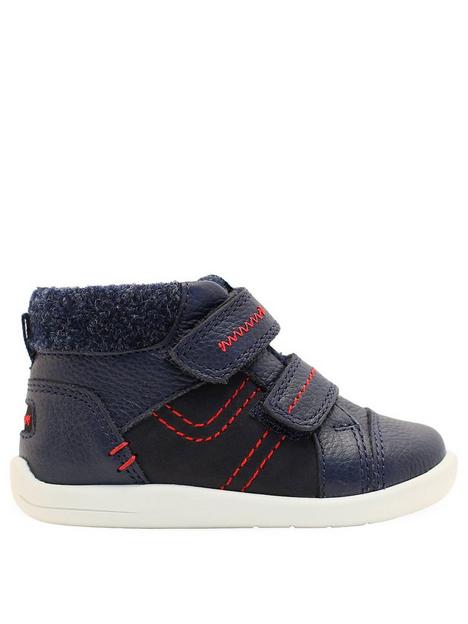 start-rite-adventure-leather-hi-top-double-riptape-boys-first-boots-navy-bluenbsp