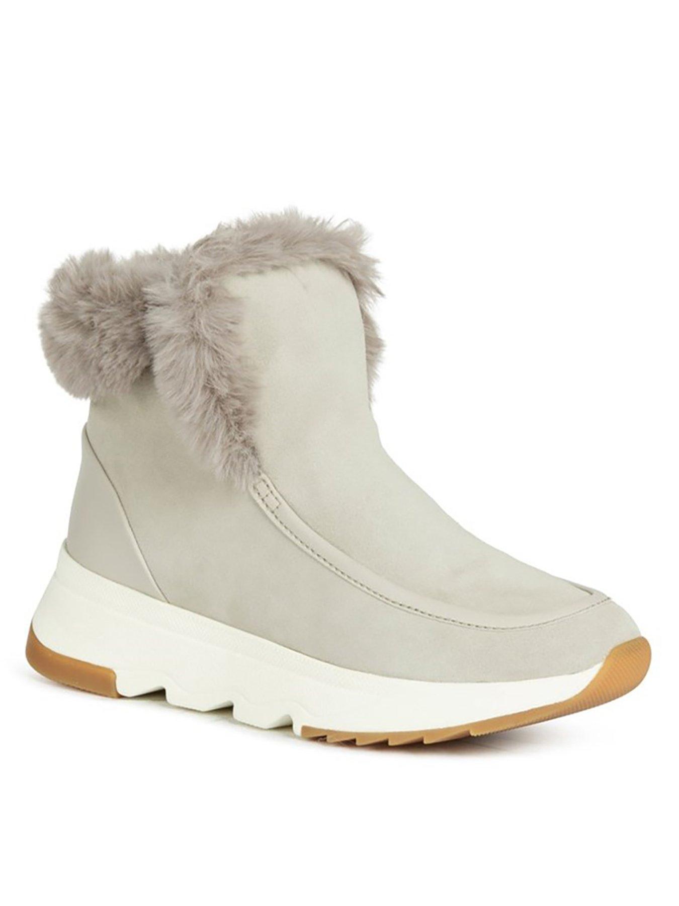 Details about   US Size 4-15 Women Winter Fur Trim Side Zip Round Toe Block Mid Heel Ankle Boots 
