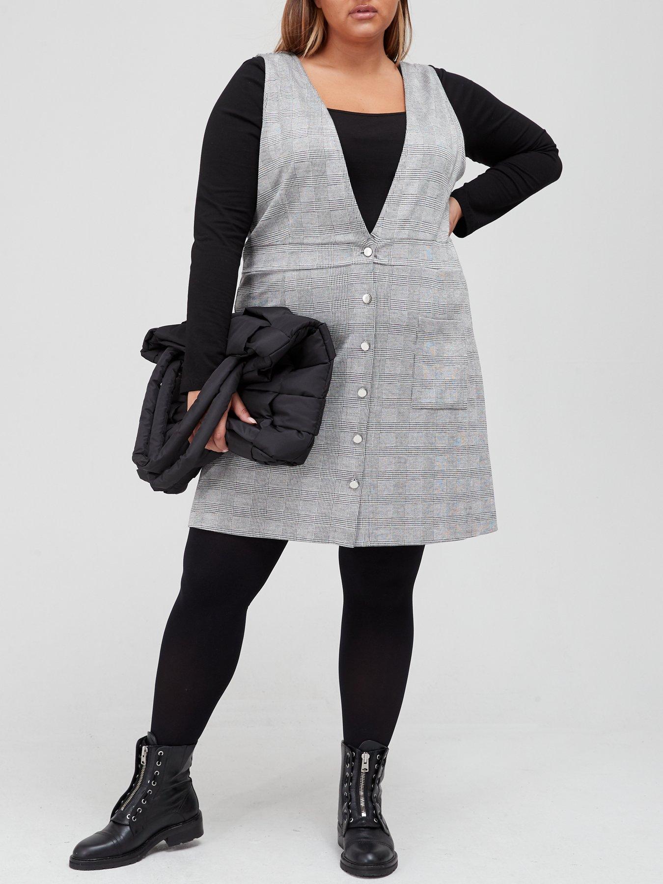 jersey pinafore dress ladies