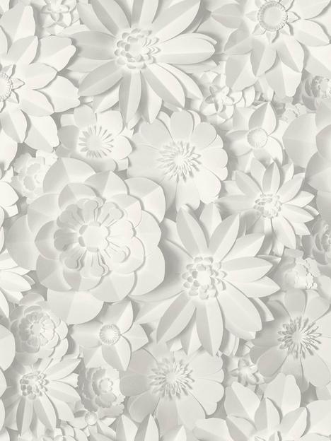 fine-dcor-fine-decor-3d-effect-floral-white-grey-wallpaper