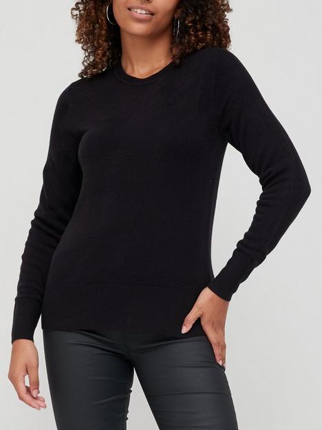 v-by-very-knitted-crew-neck-super-soft-jumper-black