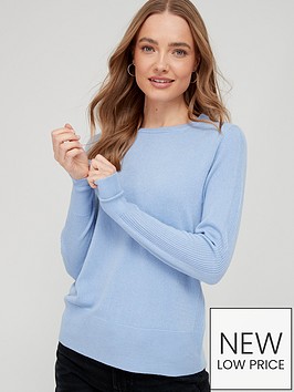 v-by-very-knitted-crew-neck-super-soft-jumper-blue
