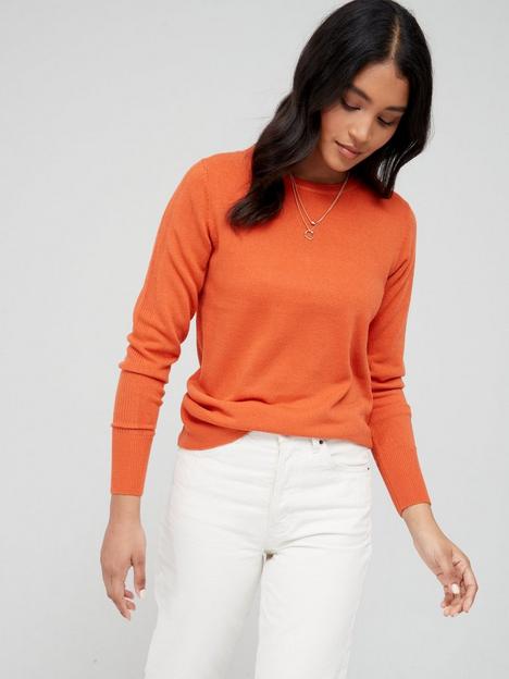 v-by-very-knitted-crew-neck-super-soft-jumper-rust