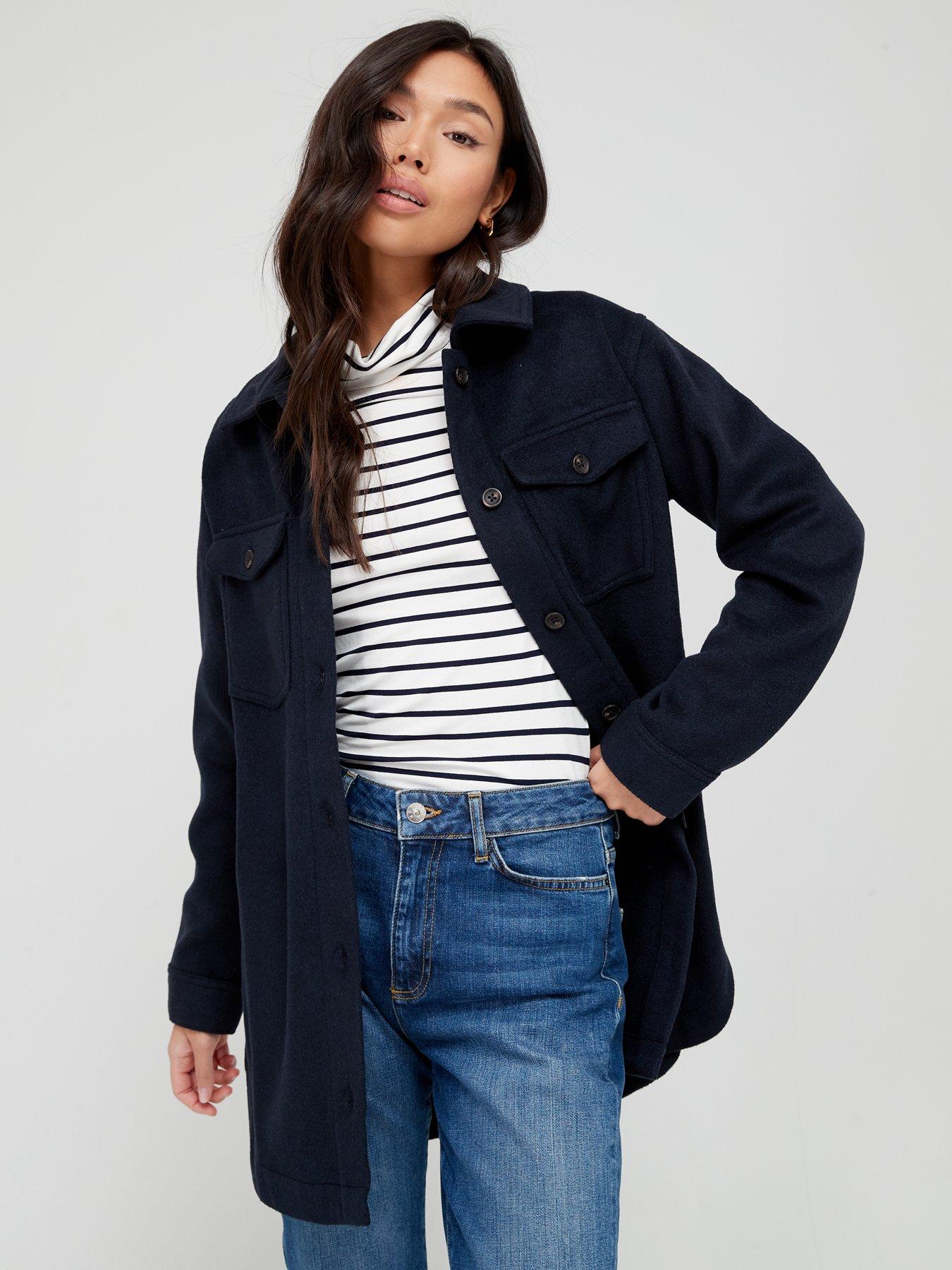 navy coats and jackets