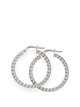 the-love-silver-collection-sterling-silver-bead-hoop-earrings-24mm
