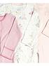 mamas-papas-baby-girls-3-pack-ballerina-sleepsuits-pinkdetail