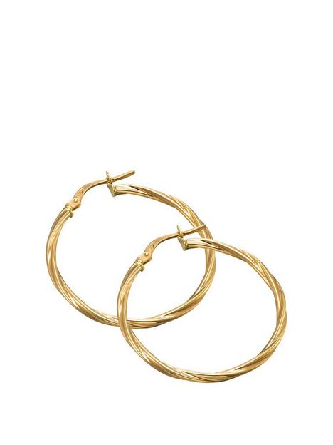 love-gold-9ct-gold-25mm-twisted-hoop-creole-earrings