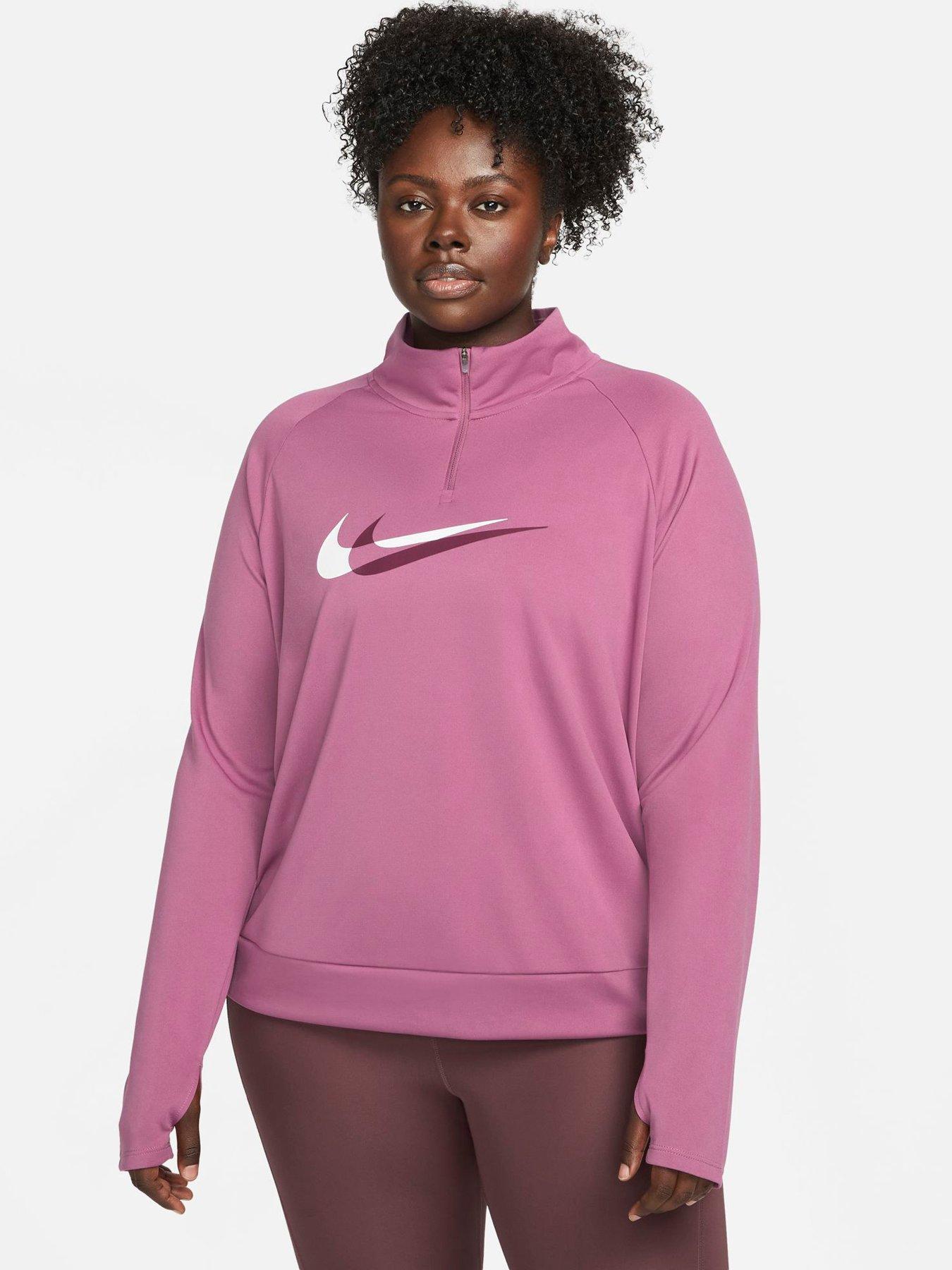 purple nike zip top