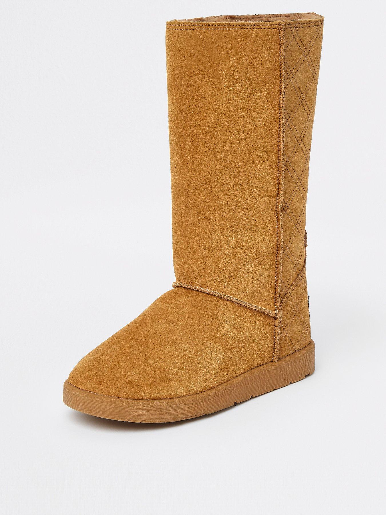 river island faux fur lined boots