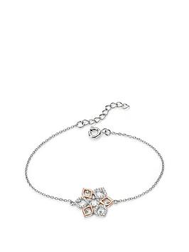 the-love-silver-collection-sterling-silver-and-rose-gold-plated-flower-bracelet-set-with-cubic-zirconia