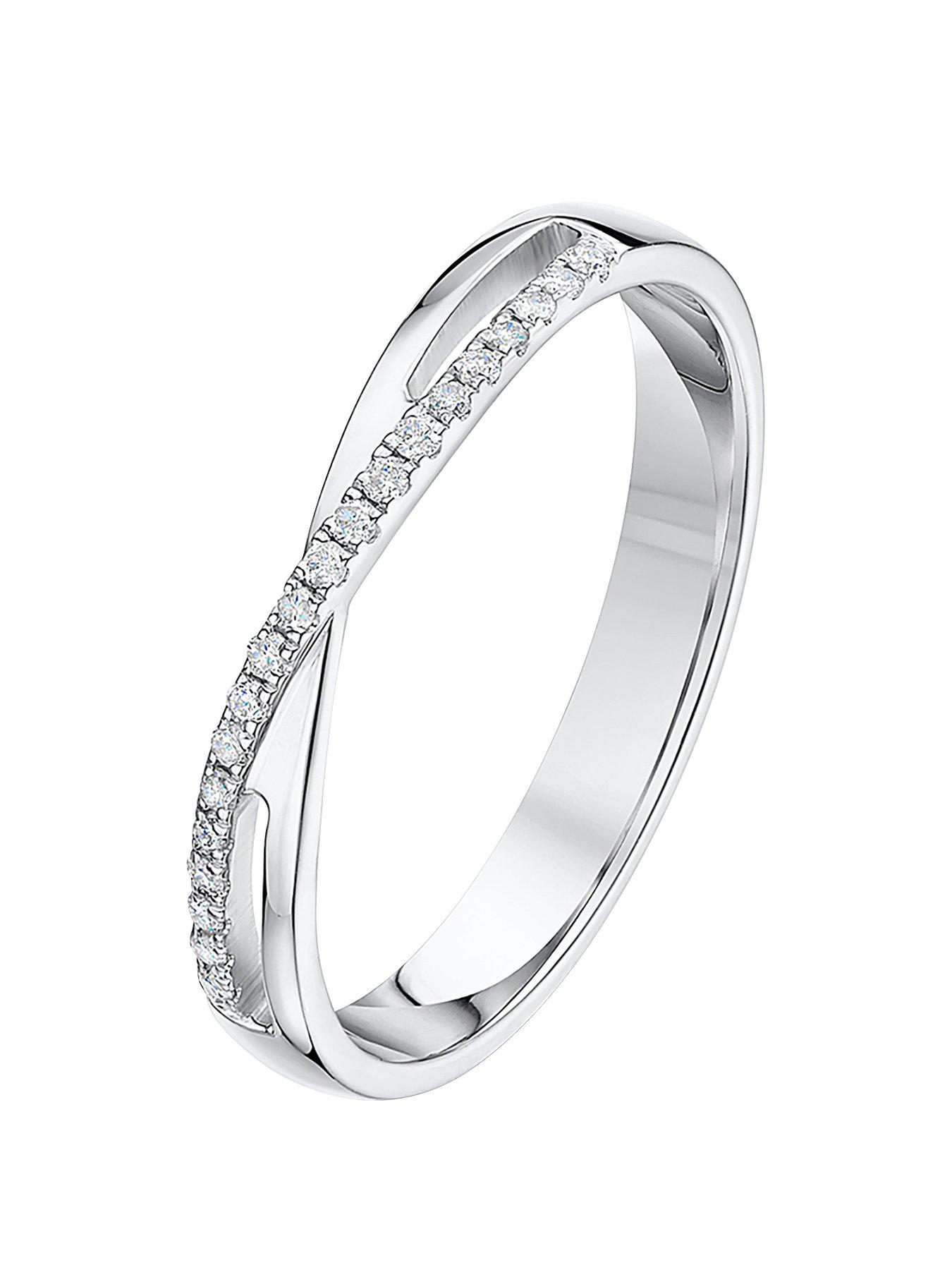 Round Diamond 14K White Gold Over Details about   Delicate Chevron Wedding Ring 0.33Ct Marquise 