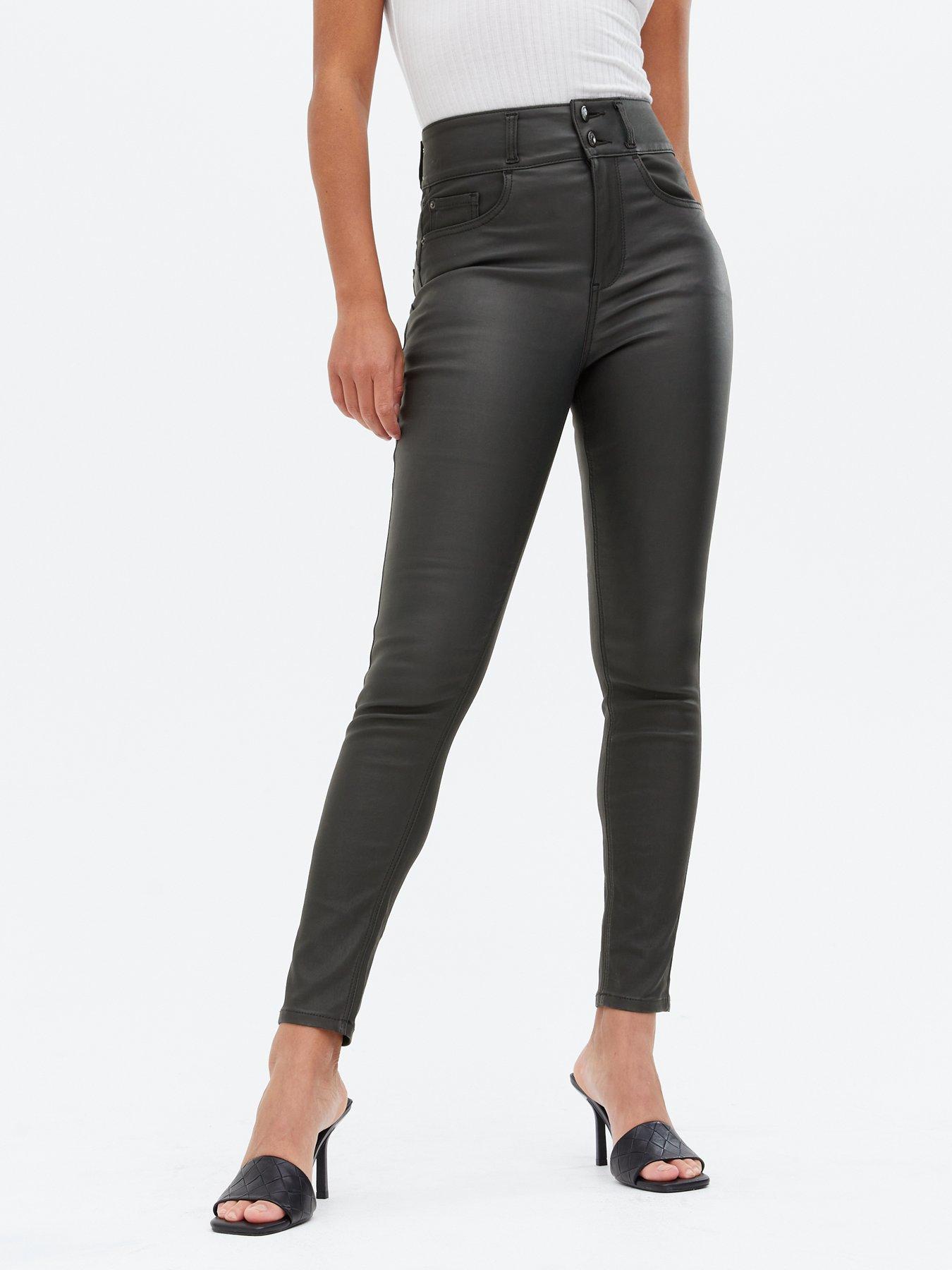 new look leather jeans