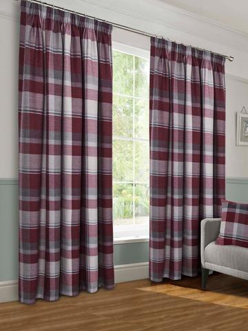 Red Curtains Blinds Home Garden, Red Checked Curtains 90×90