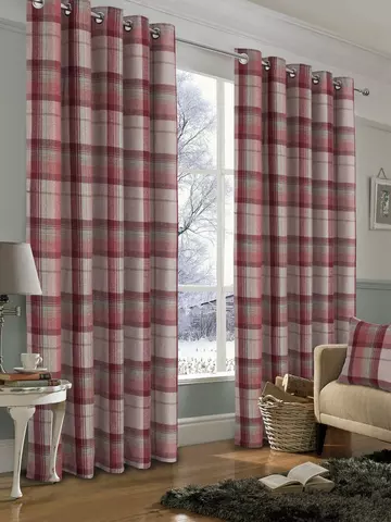 Red Curtains Blinds Home Garden, Red Checked Curtains 90×90