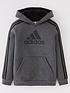 adidas-boys-big-logo-3-stripe-overhead-hoodie-greyblackfront