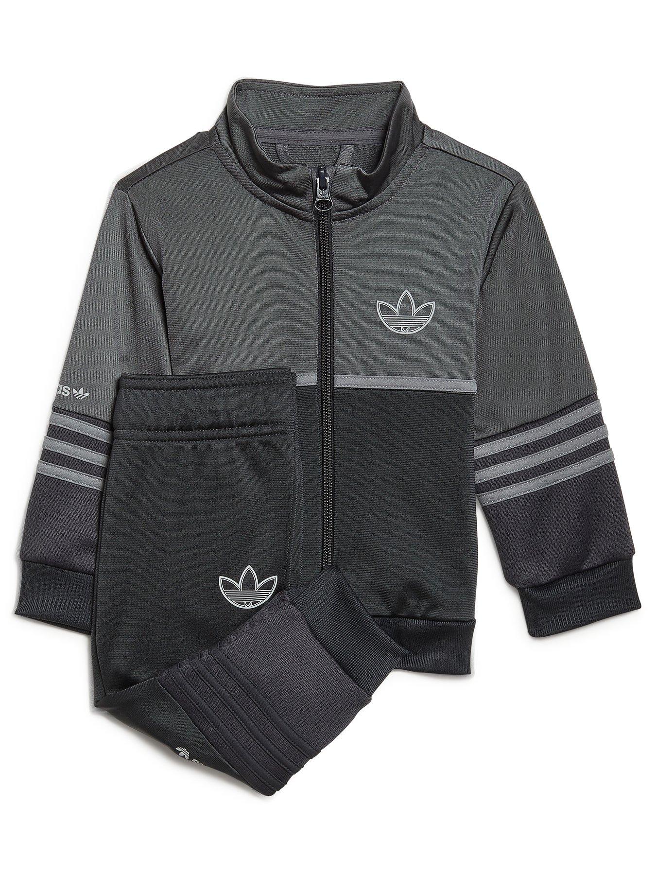 adidas tracksuit dark grey